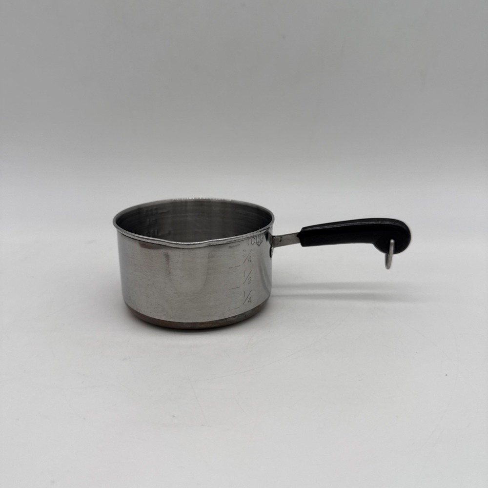 Vintage Revere Ware Stainless Steel Copper Bottom Measuring Cup -- 1 Cup